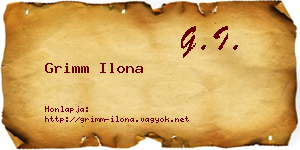 Grimm Ilona névjegykártya
